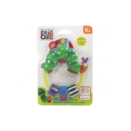 The Very Hungry Caterpillar Attachable Ring Rattle Toy