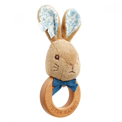 Beatrix Potter Signature Peter Rabbit Wooden Ring Rattle