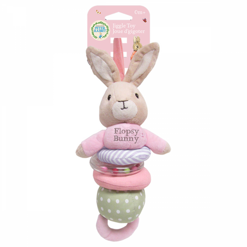 Beatrix Potter Peter Rabbit Flopsy Jiggler Attachable Toy Pink