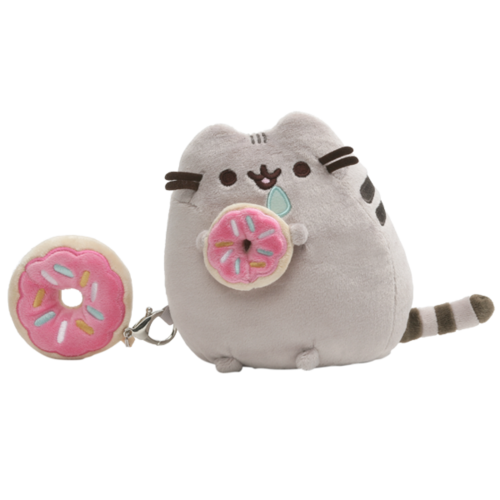 Pusheen with Donut Plush Toy & Keyring Gift Set