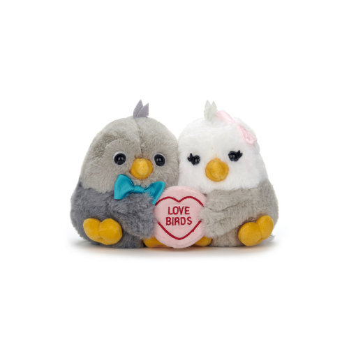 Swizzels Love Hearts Love Bird Couple Plush Toy 16cm