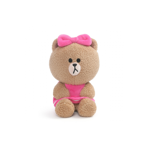Line Friends Bear Plush Toy Choco 18cm
