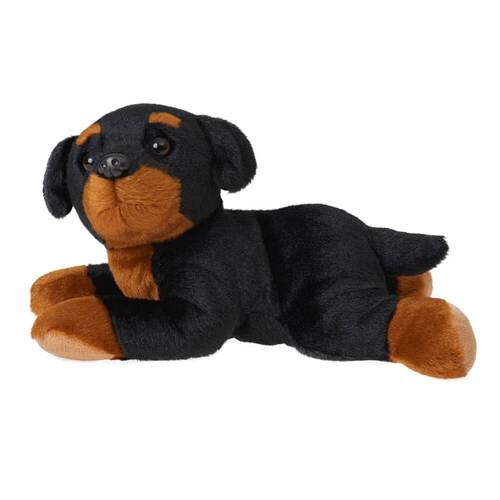 Cuddlimals Dog Dexter Rottweiler Lying Plush Toy 25cm
