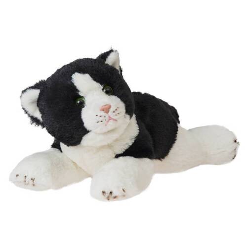 Cuddlimals Cat Rex Black Lying Plush Toy 25cm