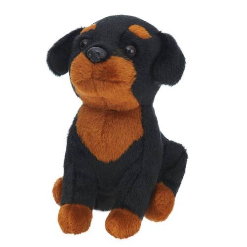 Cuddlimals Dog Dexter Rottweiler Seated Plush Toy 15cm