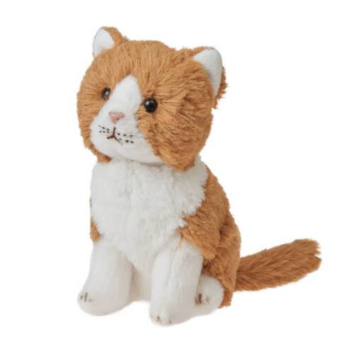 Cuddlimals Cat Leo Ginger Seated Plush Toy 15cm