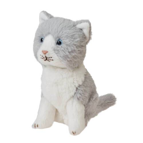 Cuddlimals Cat Griffin Grey Seated Plush Toy 15cm