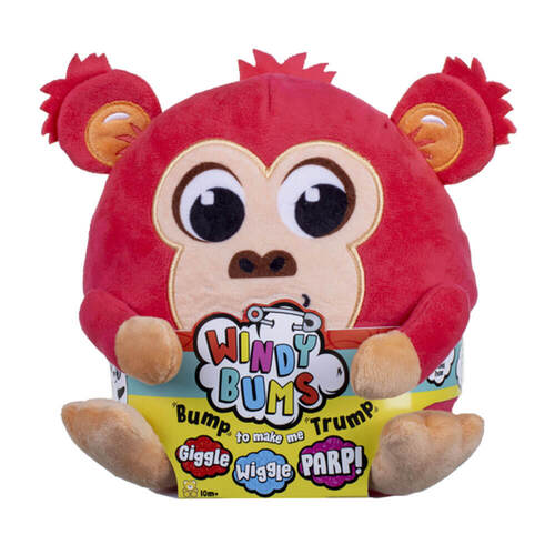 Windy Bums Cheeky Monkey Farting Plush Toy 20cm