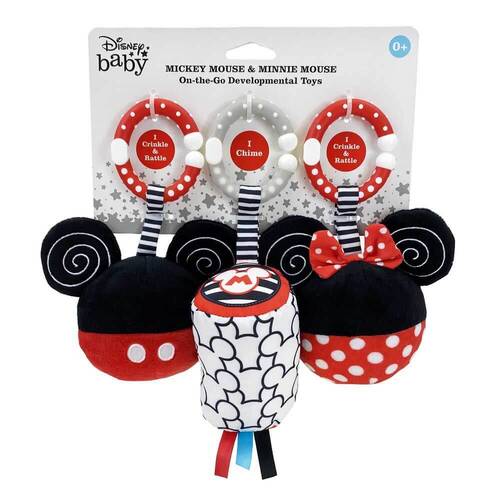 Disney Baby Mickey & Minnie Developmental Hanging Toy 3 Pack