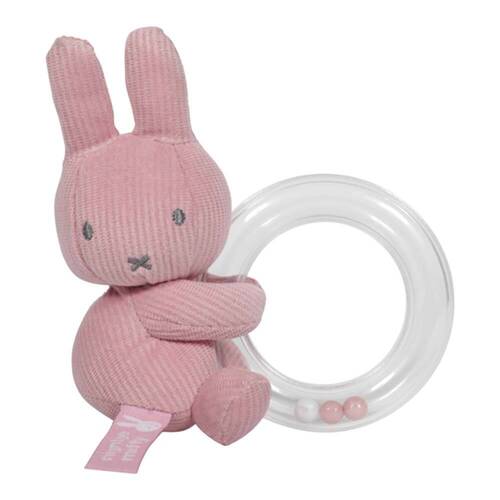 Miffy Ribbed Pink Ring Rattle