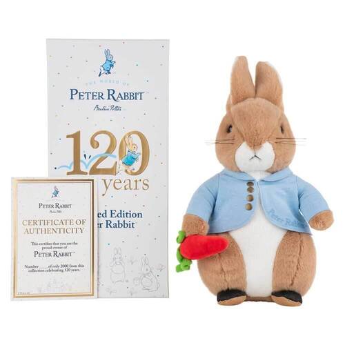 Peter Rabbit Beatrix Potter 120th Anniversary Limited Edition Plush Toy 38cm