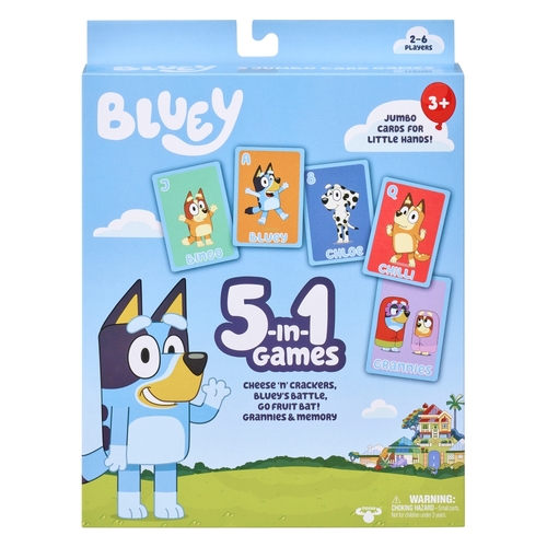 Bluey 5 in 1 Jumbo Card Games