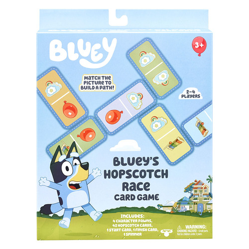 Bluey Hopscotch Race Card Game