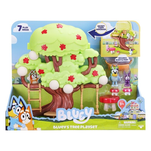 Bluey Tree Playset with Fairy Crown Bluey & Fairy Figures