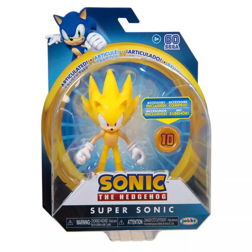 Sonic the Hedgehog Super Sonic Articulated Figure 10cm