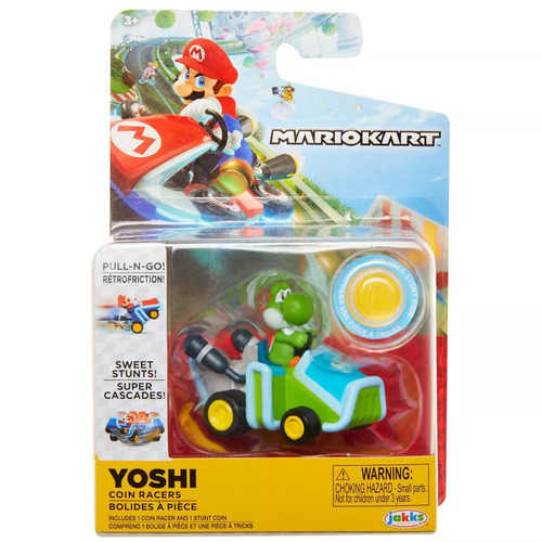 Nintendo Mario Kart Yoshi Coin Racer Pull Back Car